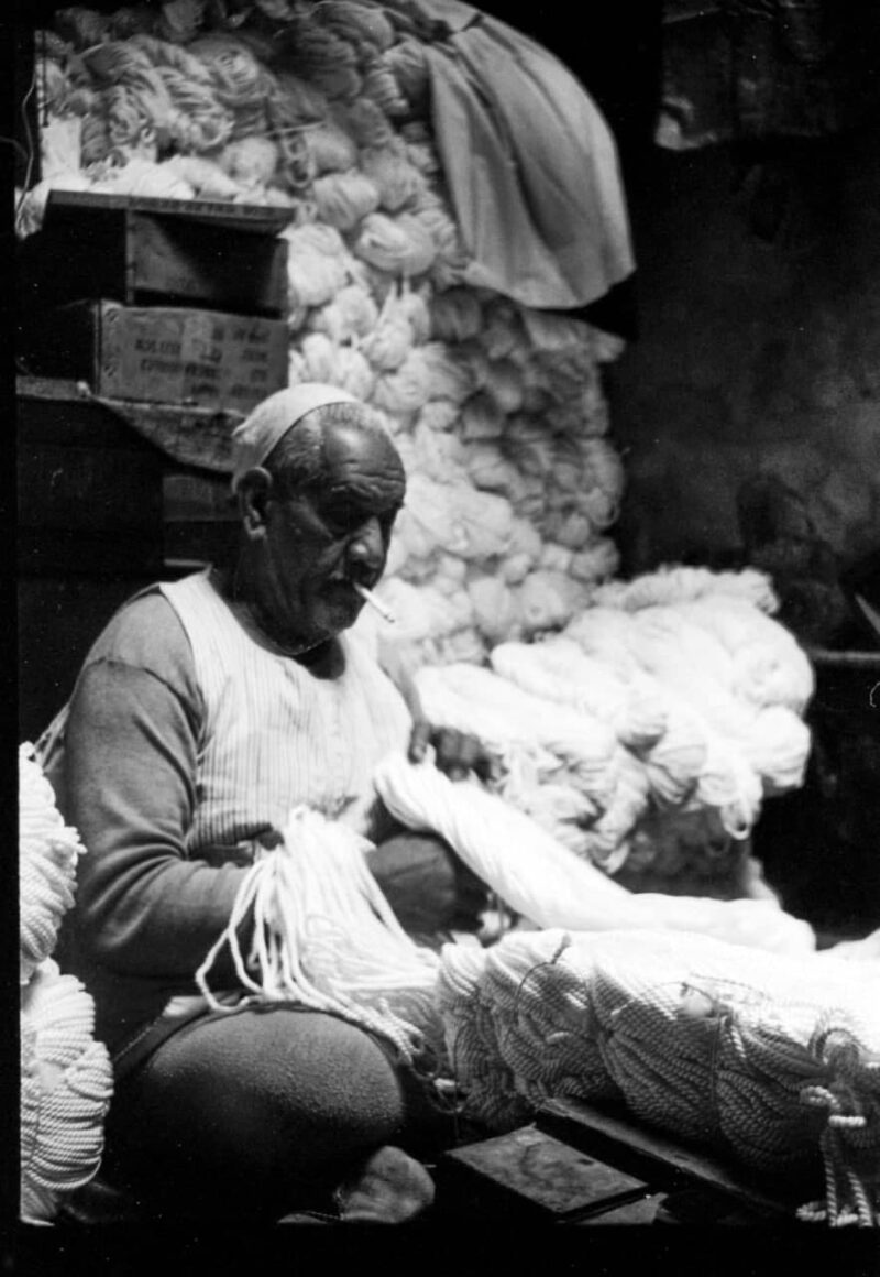 black and whit photo old man